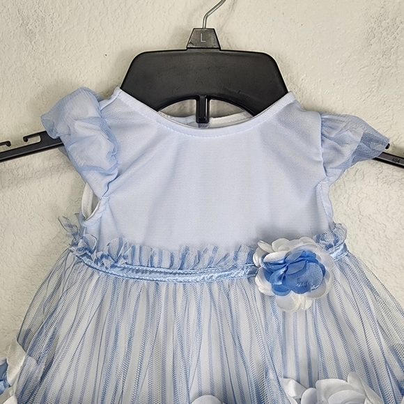 Nanette Blue Frilly Dress Size 6/9 Months - Picture 7 of 8